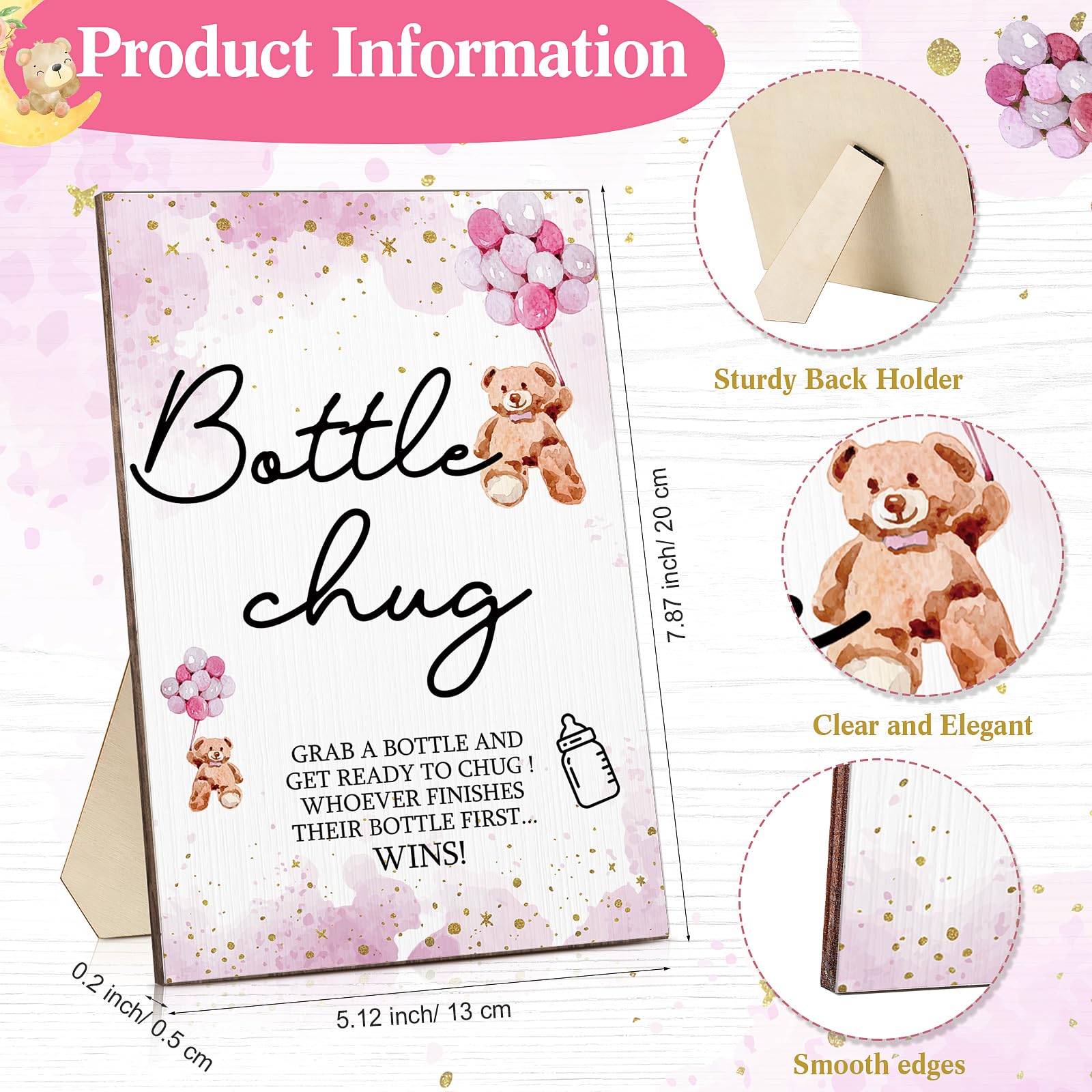 Roowest Baby Bottles For Baby Shower Games Bottle Chug 12 Pcs Plastic Baby Bottles Bulk And Bottle Chug Sign Baby Bottle Chuggin